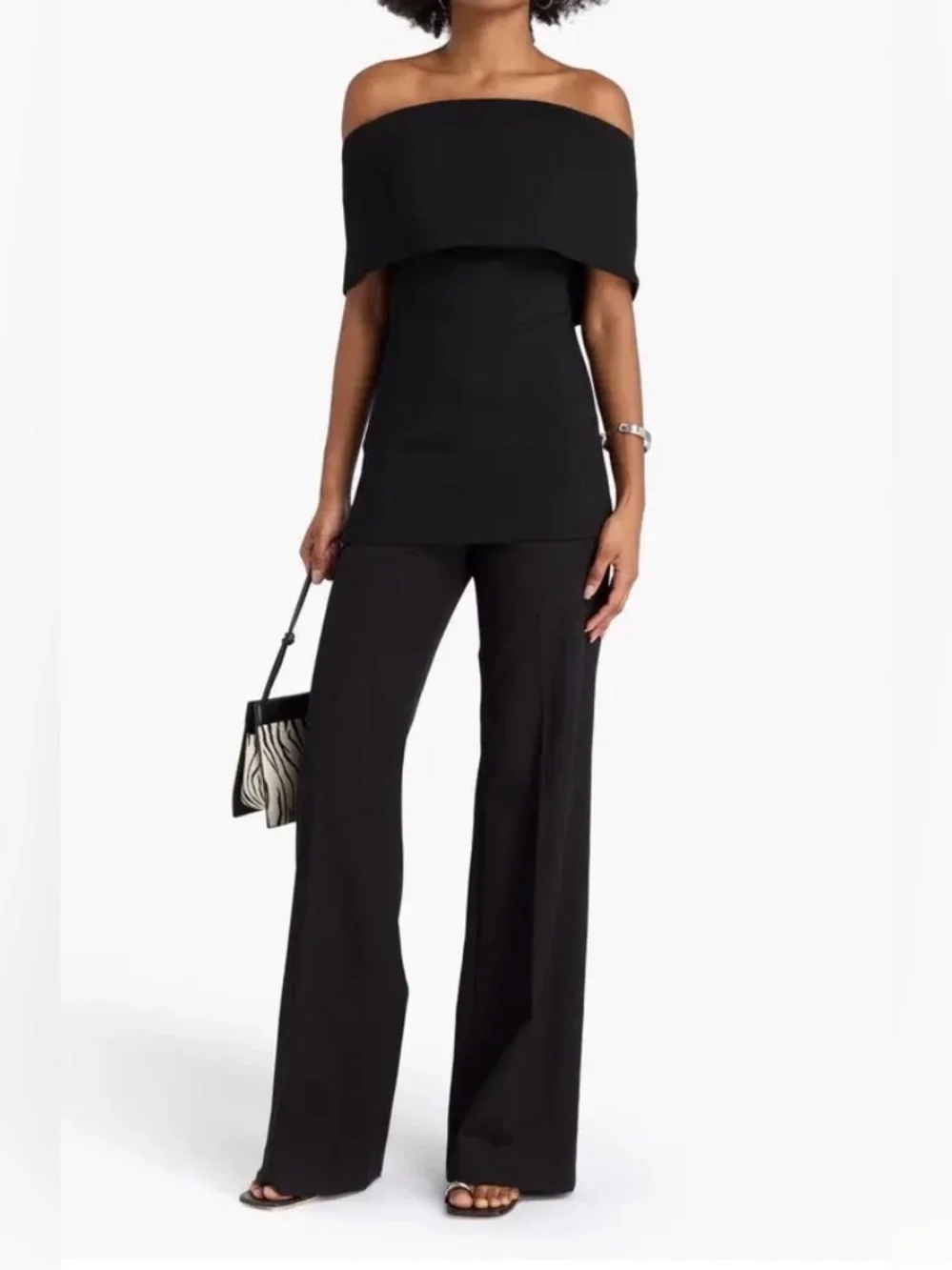 NWT Toteme Off Shoulder Evening Top Black 32/0/ XXS